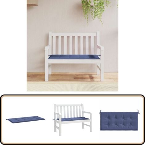 Coussin De Banc De Jardin Bleu Royal 180x50x7 Cm Tissu Oxford - Coussin