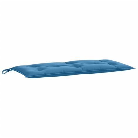 Coussin de banc de jardin bleu mélangé 100x50x7 cm tissu