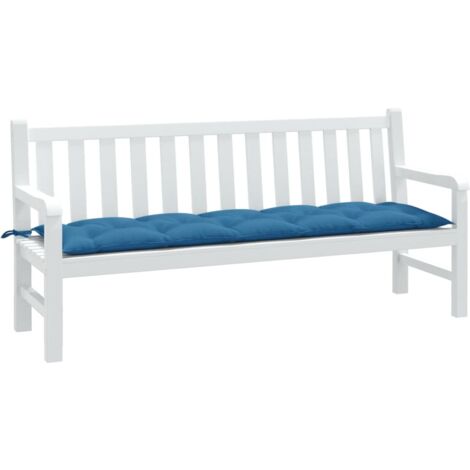 Coussin de banc de jardin bleu mélangé 180x50x7 cm tissu vidaXL