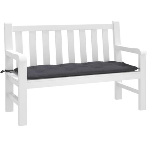 Coussin de banc de jardin-Coussin de banquette de jardin anthracite 120x50x7 cm tissu oxford