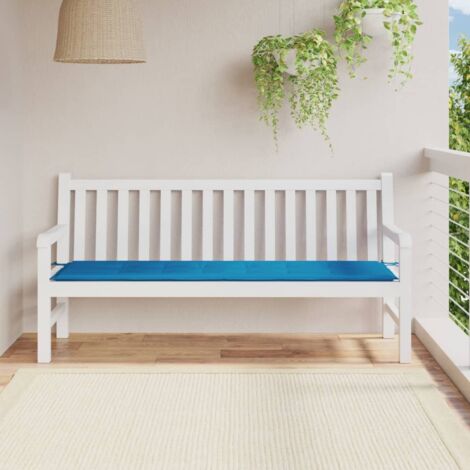 Coussin de banc de jardin-Coussin de banquette de jardin bleu 180x50x3 cm tissu oxford