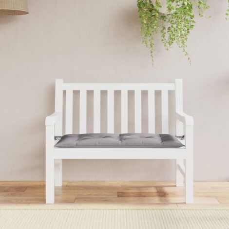 Coussin de banc de jardin-Coussin de banquette de jardin gris 110x50x7 cm tissu oxford