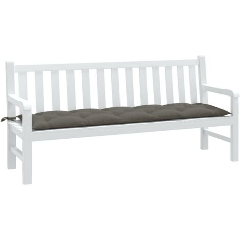 Coussin de banc de jardin-Coussin de banquette de jardin gris foncé mélangé 180x50x7 cm tissu
