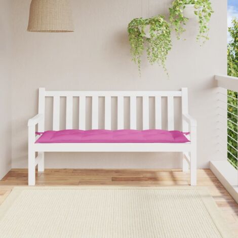 Coussin de banc de jardin-Coussin de banquette de jardin rose 150x50x7 cm tissu oxford