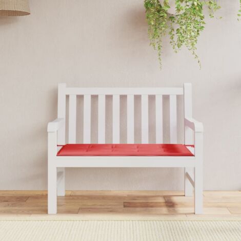 Coussin de banc de jardin-Coussin de banquette de jardin rouge 100x50x3 cm tissu oxford