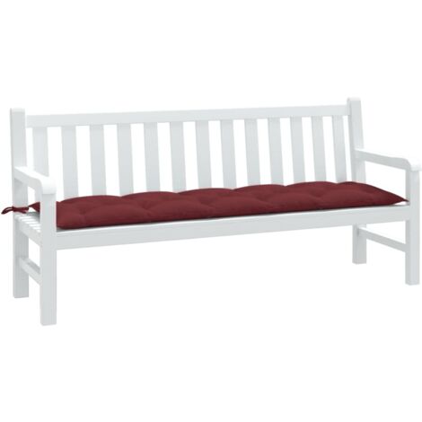 Coussin de banc de jardin-Coussin de banquette de jardin rouge bordeaux mélangé tissu 866355