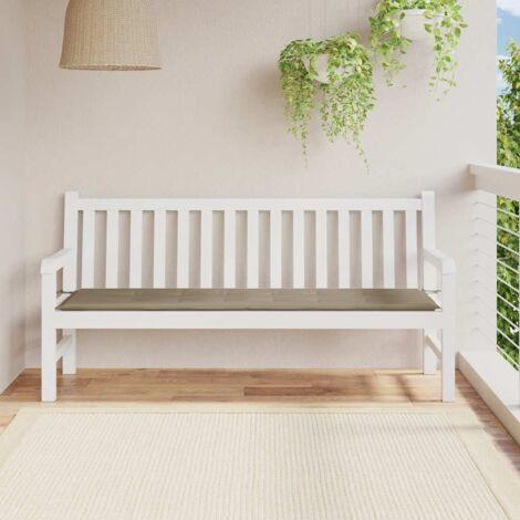 Coussin de banc de jardin-Coussin de banquette de jardin taupe 180x50x4 cm tissu oxford