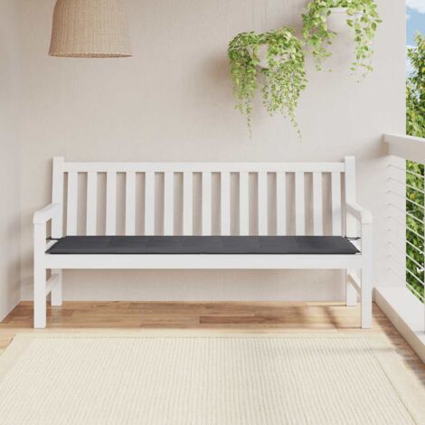 Coussin de banc de jardin  Coussin de Siège  Coussin pour Intérieur ou Extérieur anthracite 180x50x3 cm tissu oxford BTEB21666