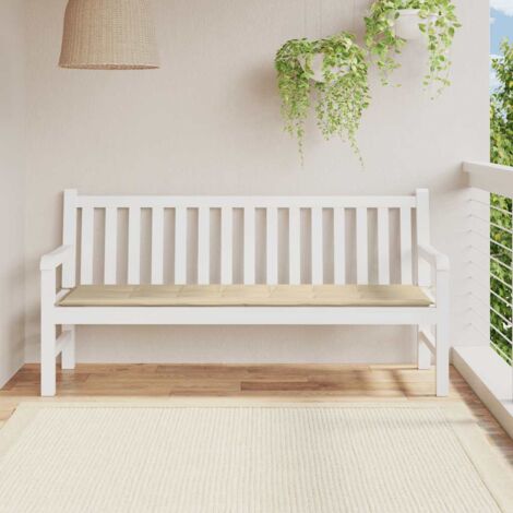 Coussin de banc de jardin  Coussin de Siège  Coussin pour Intérieur ou Extérieur beige 180x50x3 cm tissu oxford BTEB89883