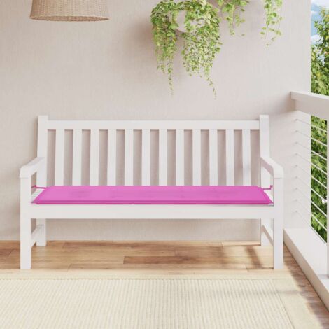 Coussin de banc de jardin  Coussin de Siège  Coussin pour Intérieur ou Extérieur rose 150x50x3 cm tissu oxford BTEB61365