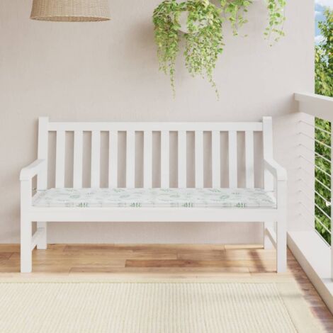 Coussin de banc de jardin  Coussin D'extérieur Coussin Déco confort  motif de feuilles 150x50x3 cm 39310