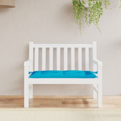 Coussin de banc de jardin Coussin pour mobilier de jardin / Bleu clair 100x50x7 cm Tissu