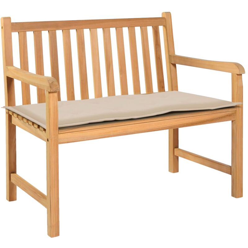 Décoshop26 - Coussin de banc de jardin Crème 100 x 50 x 3 cm DEC021558