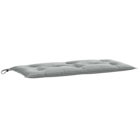 Coussin de banc de jardin gris clair mélangé 100x50x7 cm tissu
