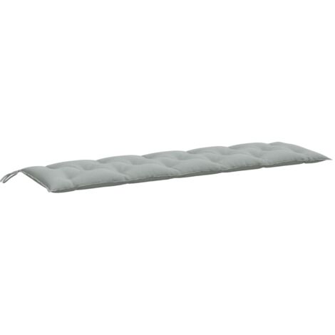 Coussin de banc de jardin gris clair mélangé 180x50x7 cm tissu