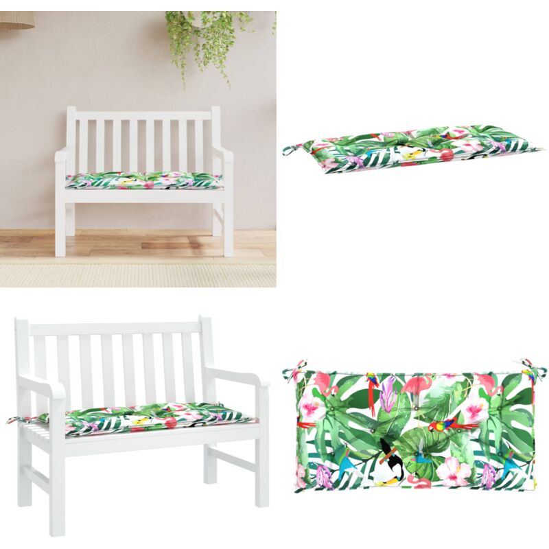 Coussin de banc de jardin multicolore 100x50x7 cm tissu oxford - Coussin De Banc - Coussin D'extérieur - Coussin Décoratif - Coussin Multicolores