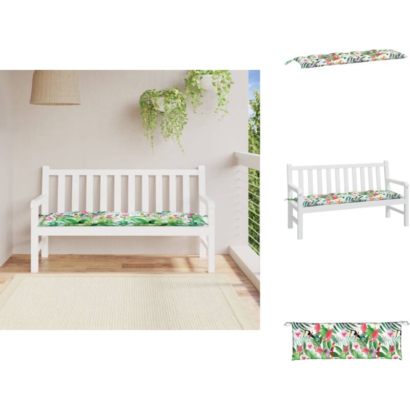 Coussin de banc de jardin multicolore 150x50x7 cm tissu oxford - Coussin De Banc - Coussin D'extérieur - Coussin Décoratif - Coussin Multicolores
