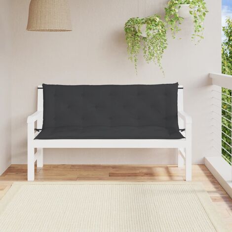 Coussin de banc de jardin noir 150 cm tissu oxford