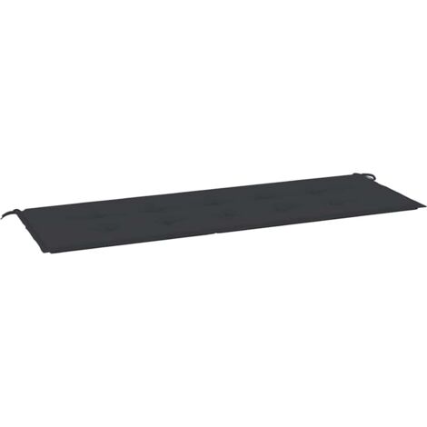 Coussin de banc de jardin noir 150x50x4 cm tissu oxford