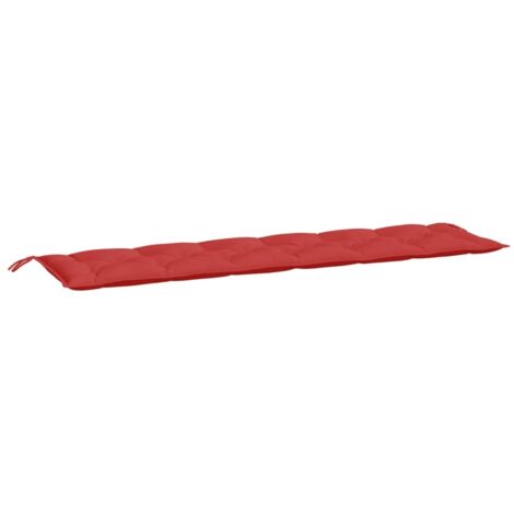 Coussin de banc de jardin rouge 200x50x7 cm tissu oxford