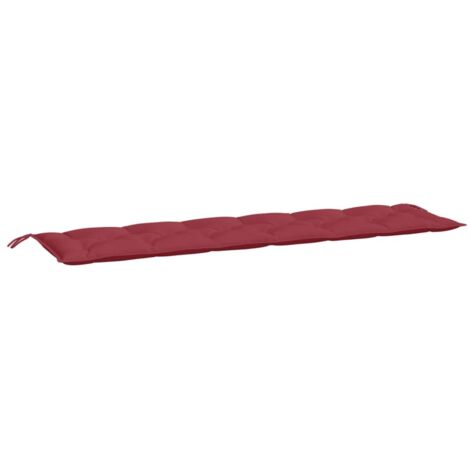 Coussin de banc de jardin rouge bordeaux 200x50x7 cm