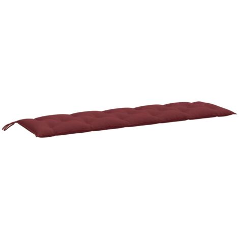 Coussin de banc de jardin rouge bordeaux mélangé tissu