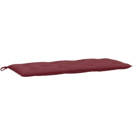 Coussin de banc de jardin rouge bordeaux mélangé tissu