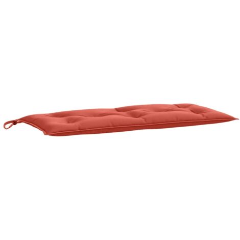 Coussin de banc de jardin rouge mélangé 100x50x7 cm tissu