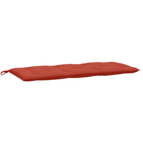 Coussin de banc de jardin rouge mélangé 120x50x7 cm tissu