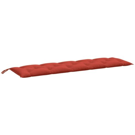 Coussin de banc de jardin rouge mélangé 180x50x7 cm tissu
