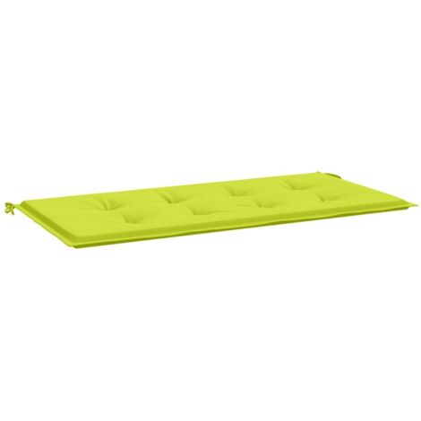 Coussin de banc de jardin vert brillant 100x50x3cm tissu oxford