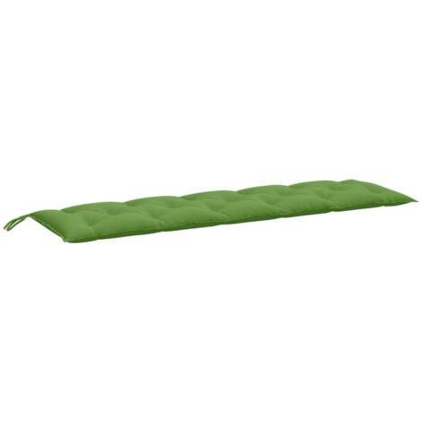 Coussin de banc de jardin vert mélangé 180x50x7 cm tissu