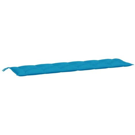 Coussin de banc de jardin，Coussin d'extérieur bleu clair 200x50x7 cm tissu oxford CFW132639