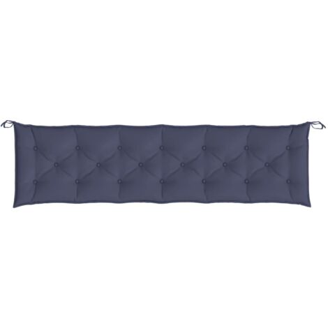 Coussin de banc de jardin，Coussin d'extérieur bleu marine 200x50x7 cm tissu oxford CFW820682