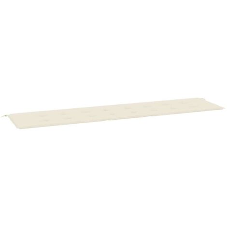 Coussin de banc de jardin，Coussin d'extérieur crème 200x50x4 cm tissu oxford CFW619481