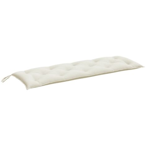 Coussin de banc de jardin，Coussin d'extérieur crème mélangé 150x50x7 cm tissu CFW940902