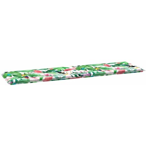 Coussin de banc de jardin，Coussin d'extérieur Floral Vert et rose 180 x 50 x 4 cm CFW326879