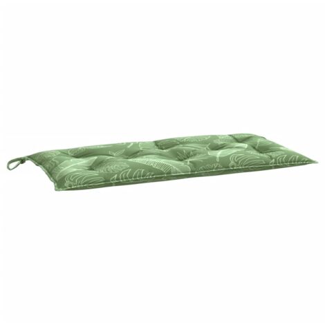 Coussin de banc de jardin，Coussin d'extérieur motif de feuilles 100x50x7 cm CFW925834