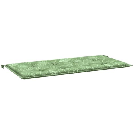 Coussin de banc de jardin，Coussin d'extérieur motif de feuilles 120x50x4 cm CFW730080