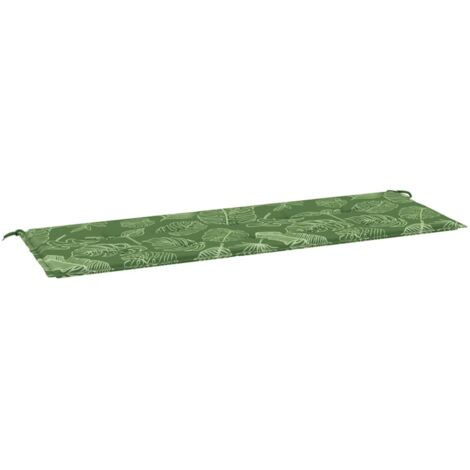 Coussin de banc de jardin，Coussin d'extérieur motif de feuilles 150x50x4 cm CFW231769