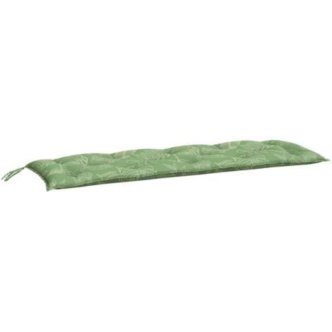 Coussin de banc de jardin，Coussin d'extérieur motif de feuilles 150x50x7 cm CFW590832
