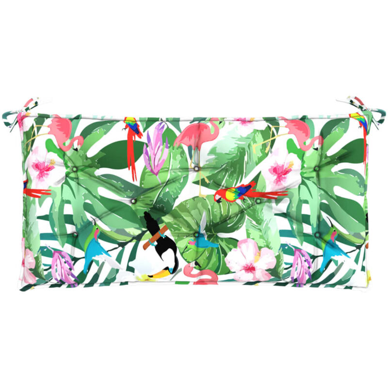Coussin de banc de jardin，Coussin d'extérieur multicolore 110x50x7 cm tissu CFW896028