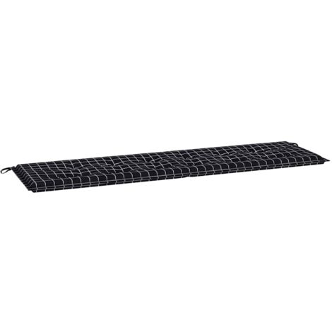 Coussin de banc de jardin，Coussin d'extérieur Noir 180 x 50 x 4 cm Tissu Oxford CFW734165