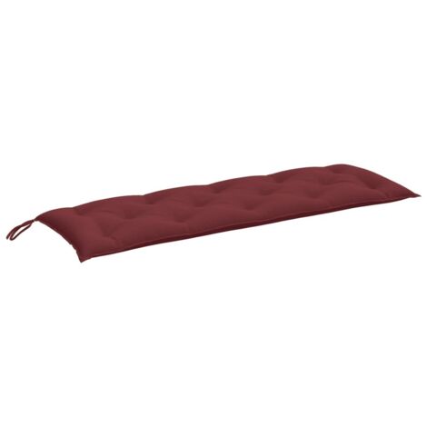 Coussin de banc de jardin,Coussin d'extérieur rouge bordeaux mélangé tissu CFW745932