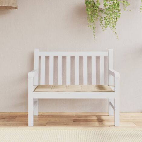 Coussin de banc de jardin，Coussin extérieur beige 120x50x3 cm tissu oxford CFW63976