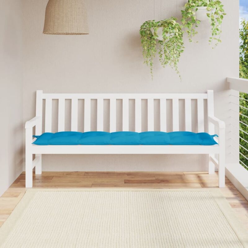 Design In - Coussin de banc de jardin,Coussin extérieur bleu clair 180x50x7 cm tissu oxford CFW76984