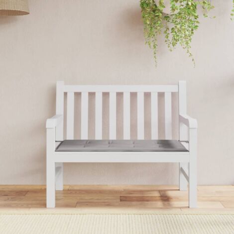 Coussin de banc de jardin，Coussin extérieur gris 120x50x3 cm tissu oxford CFW57282