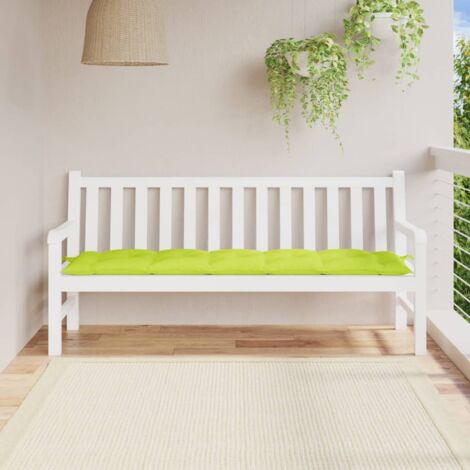 Coussin de banc de jardin，Coussin extérieur vert brillant 180x50x7cm tissu oxford CFW20978