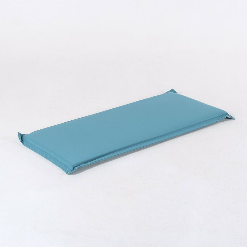 Coussin de banc d'extérieur standard couleur en turquoise standard | Dimensions: 110x49x5 cm |Résistant aux gouttes d'eau