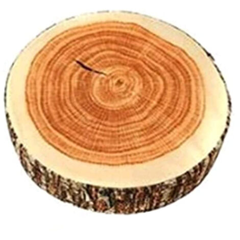 Coussin de bûche de tronc d'arbre de conception en bois naturel coussin de chaise doux oreillers cadeau coussin de canapé à la maison